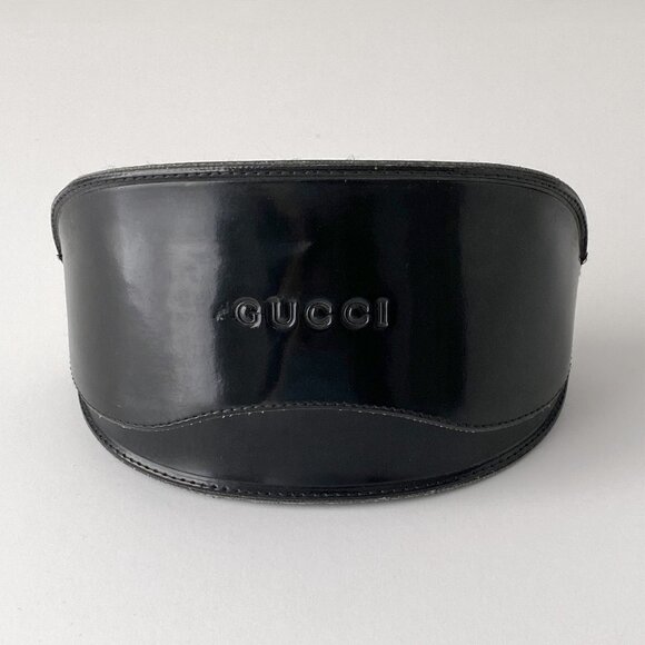 Genuine Gucci 1990s Oversized Logo Sunglasses with Original Patent Leather Case main image 4